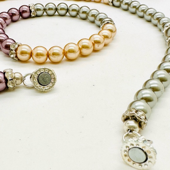 Ombré Glass pearl necklace & bracelet - Picture 9 of 16